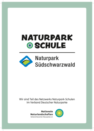 Plakette Naturpark-Schule im Naturpark Sdschwarzwald